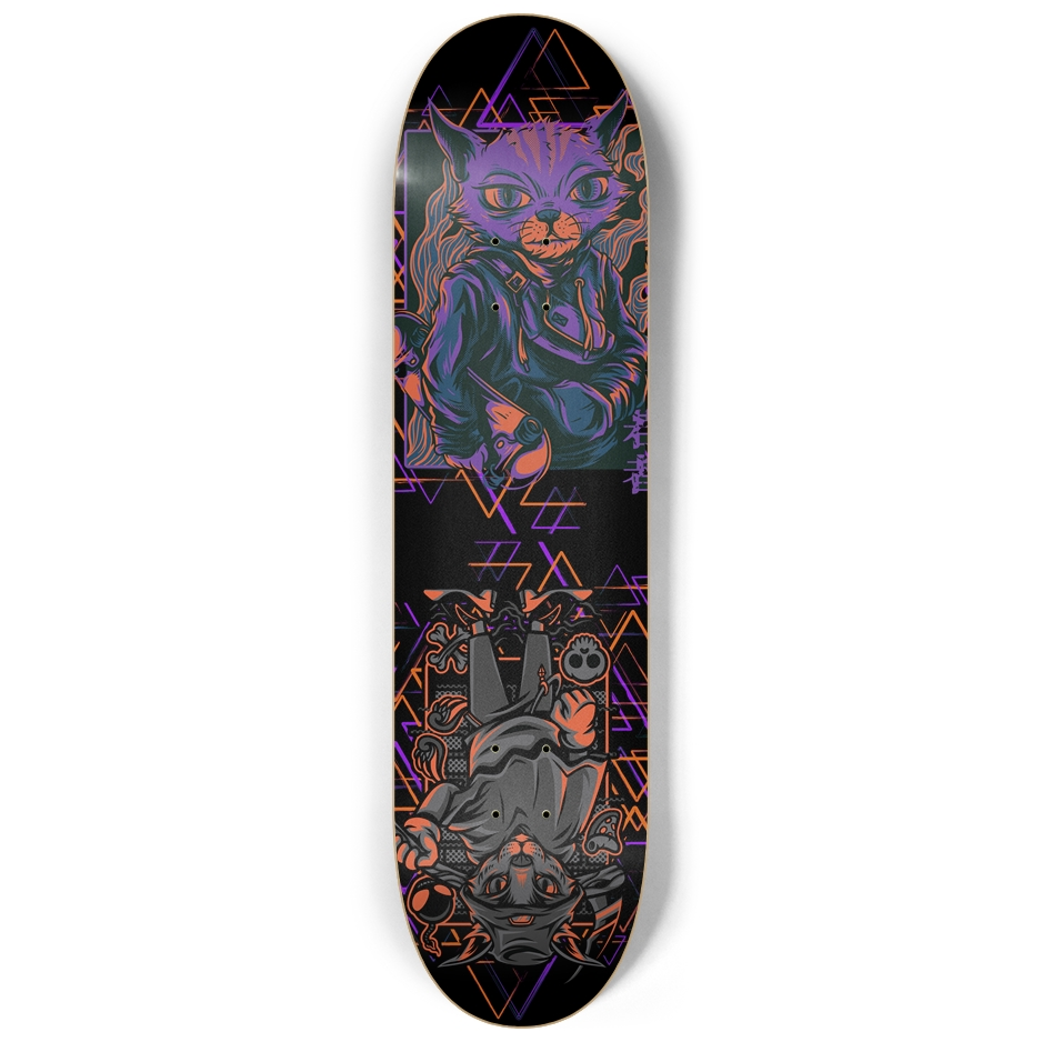 Moonlit Meows Skateboard Deck