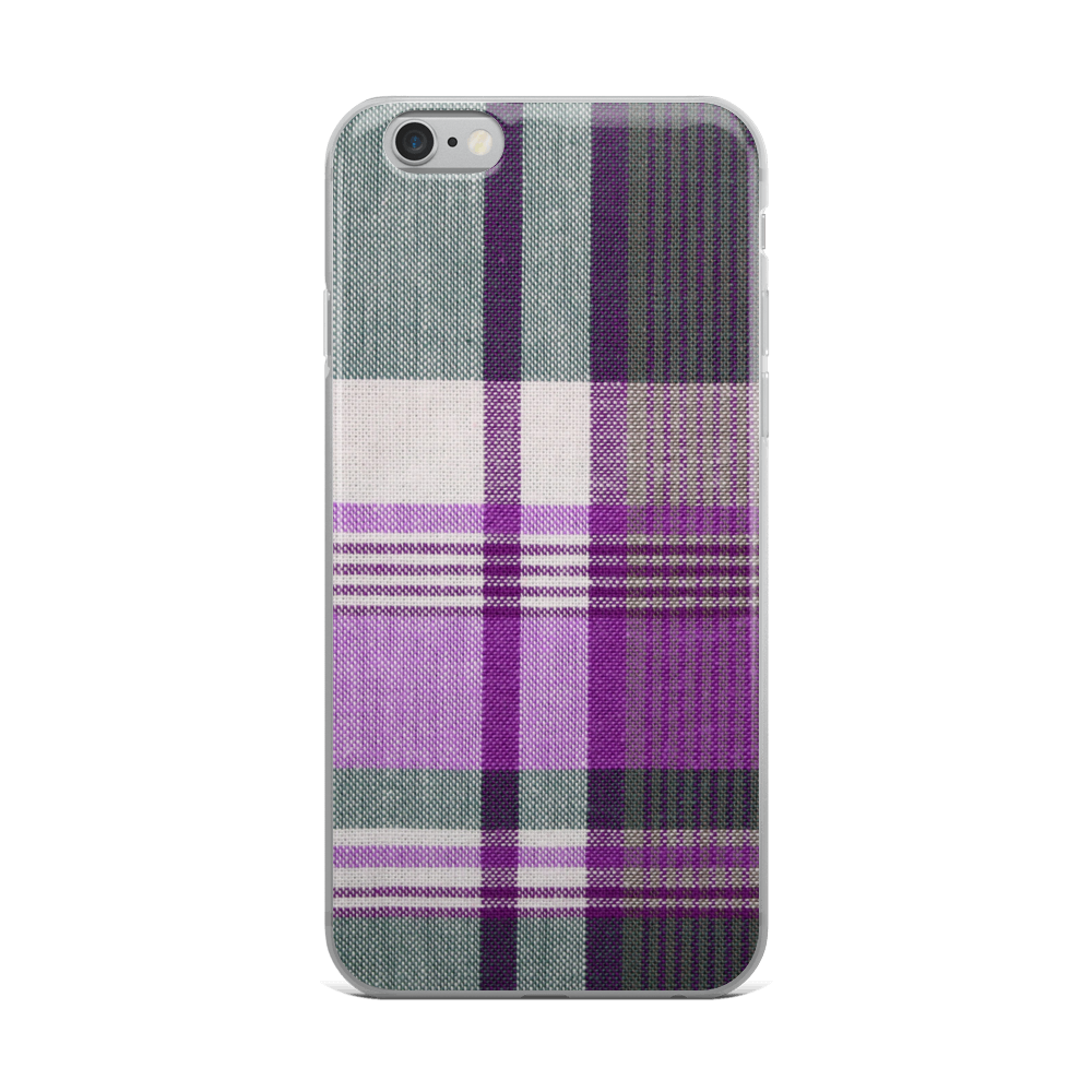 Purple Green Plaid iPhone Case