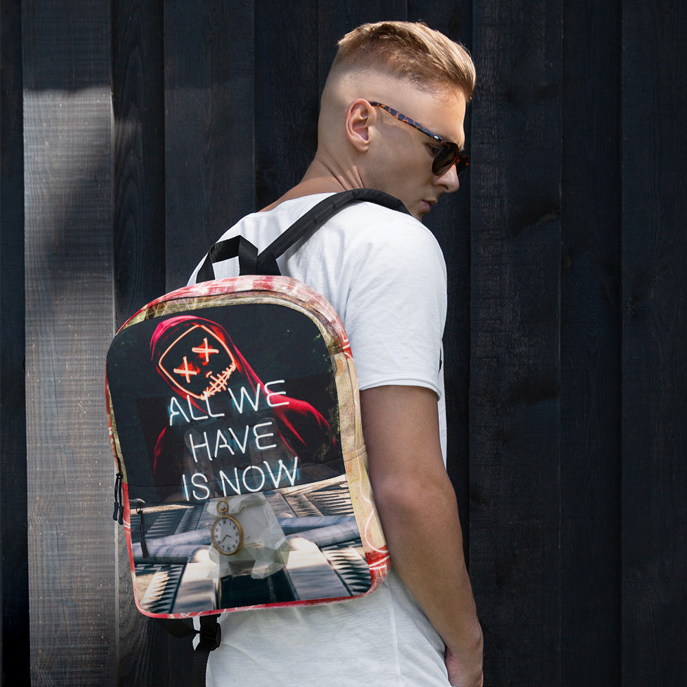 "All We Have Is Now" Vaporwave Electronic Backpack