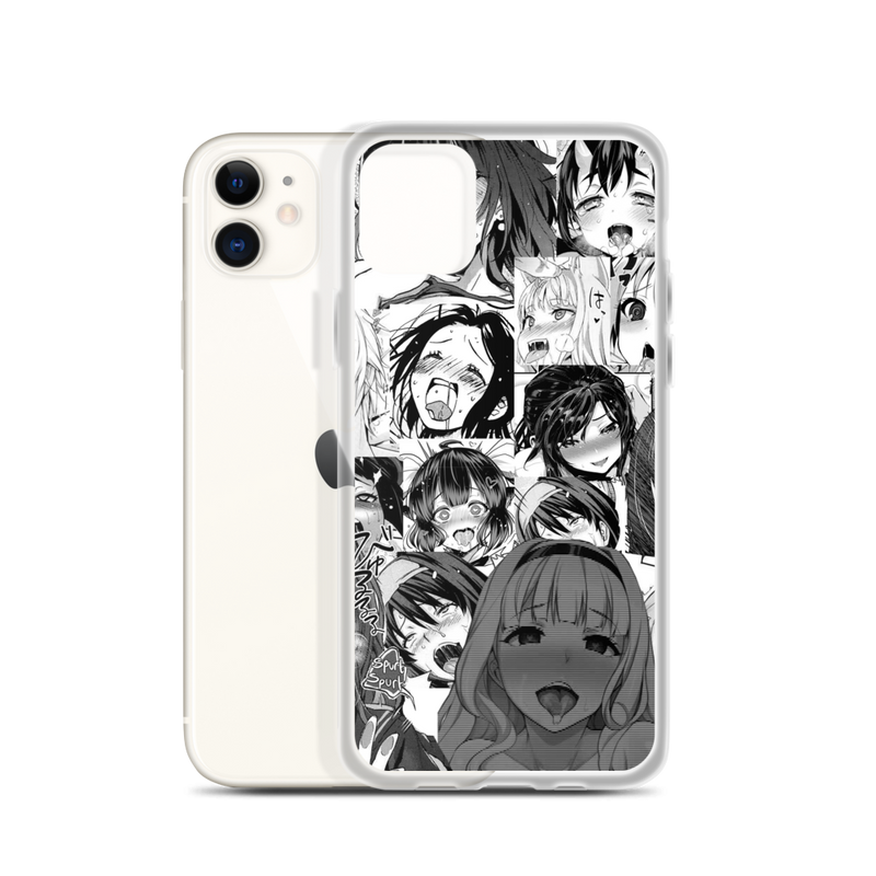 Black and White Ahegao iPhone Case