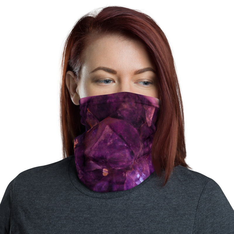 Purple Amethyst Crystal Neck Gaiter Face Mask