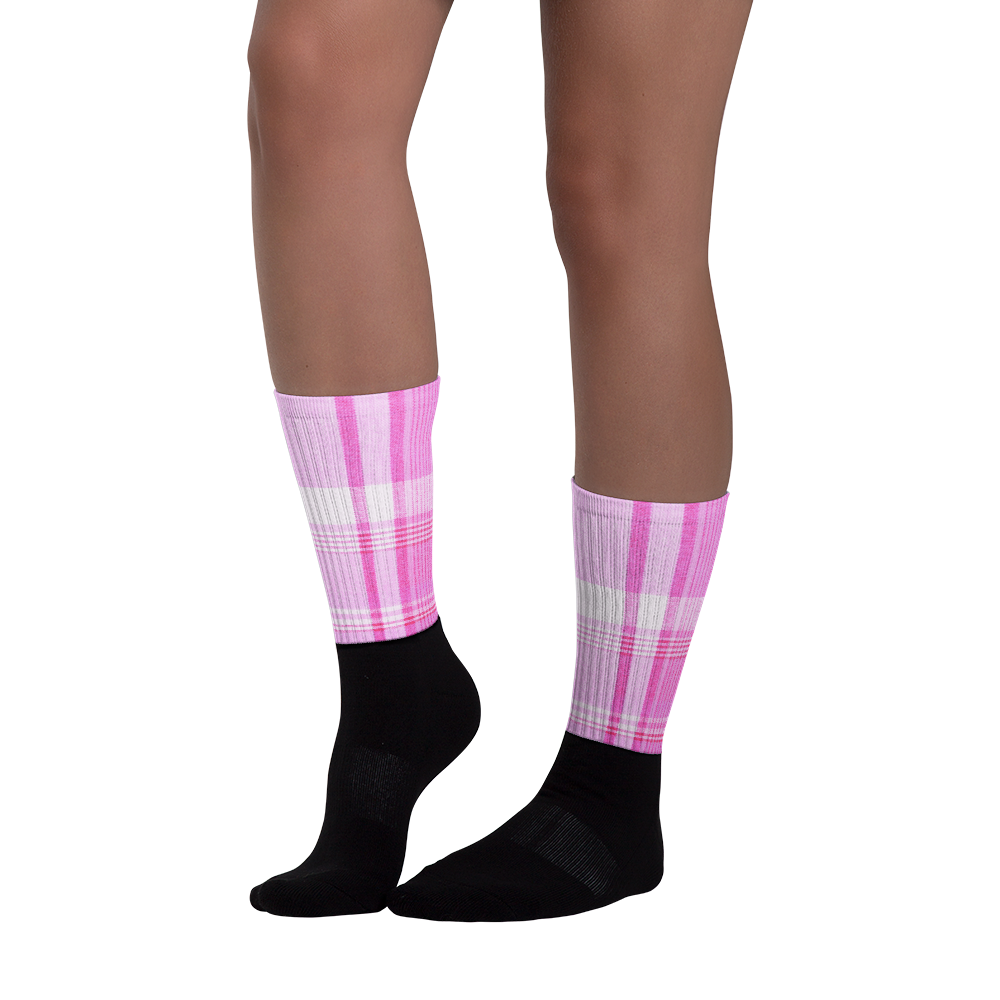 Pink Plaid Socks