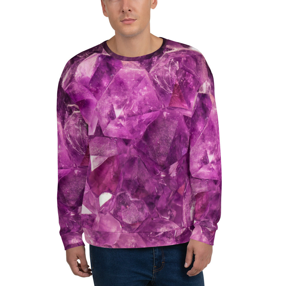 Unisex All-Over Print Pink Crystal Sweatshirt